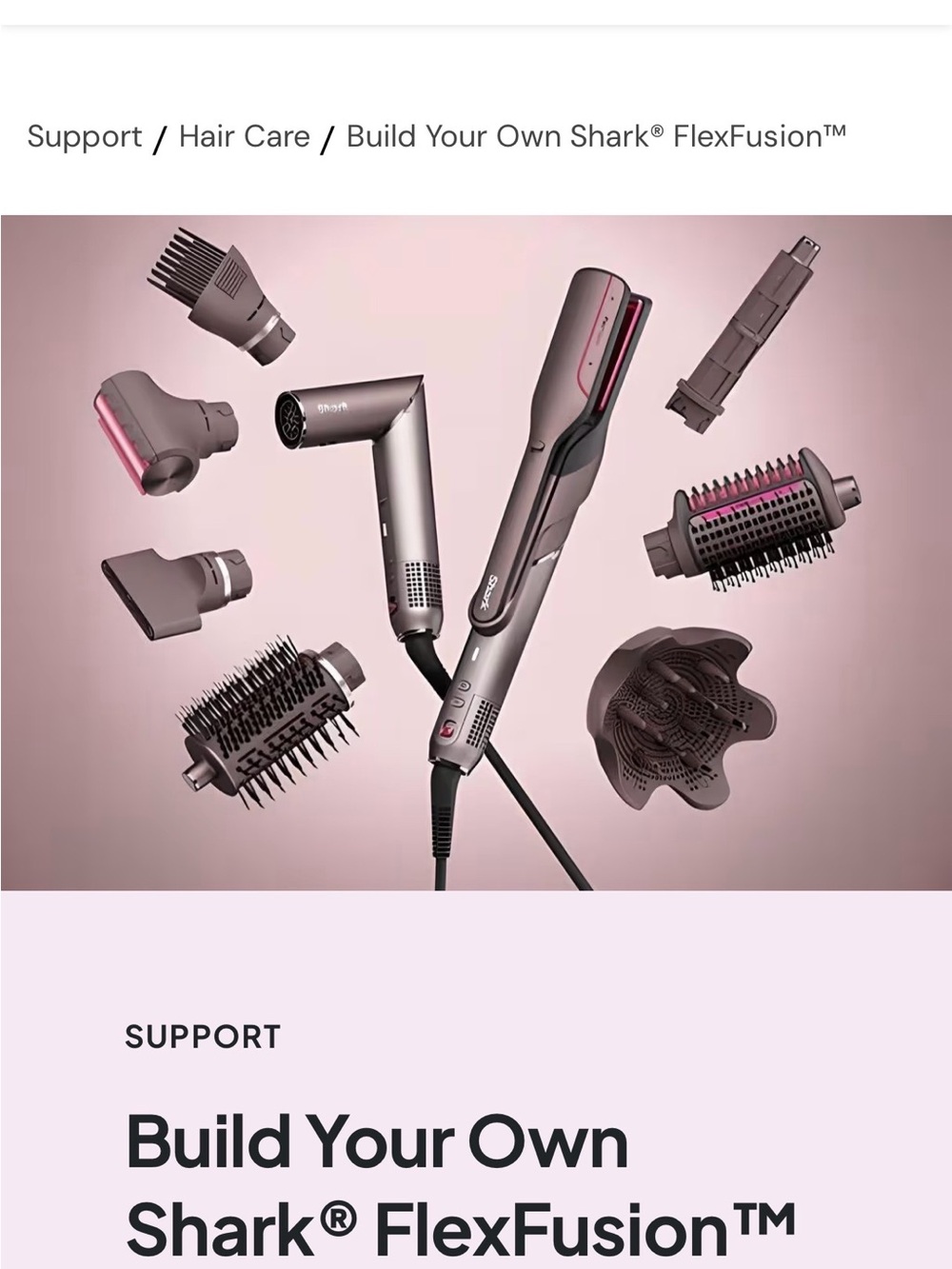 Shark FlexFusion™ Multi-Attachment Hair Styling Set - Rose